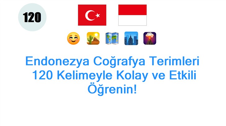 Endonezya Coğrafya Terimleri: 120 Kelimeyle Kolay ve Etkili Öğrenin!